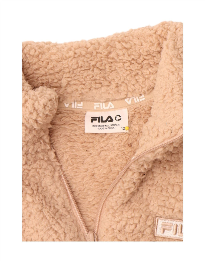 Fila Chaqueta polar para mujer UK 12 Poliéster beige medio