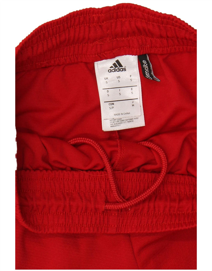 ADIDAS Mens Climalite Sport Shorts Pequeño Rojo Poliéster