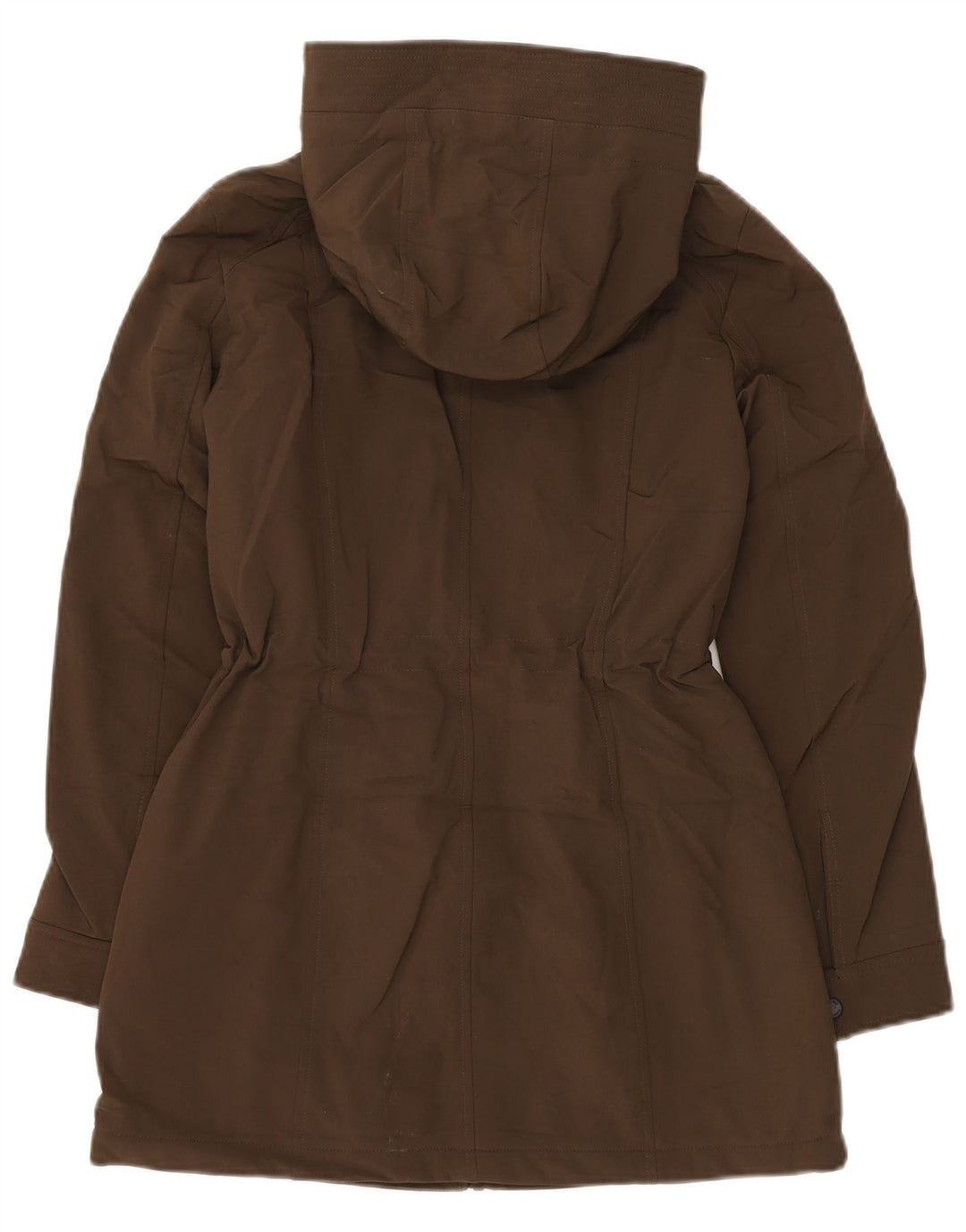 Calvin Klein Parka extragrande con capucha para mujer UK 6 XS Marrón Poliéster