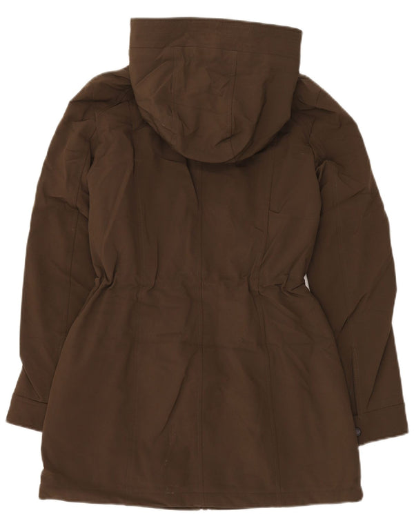 Calvin Klein Parka extragrande con capucha para mujer UK 6 XS Marrón Poliéster