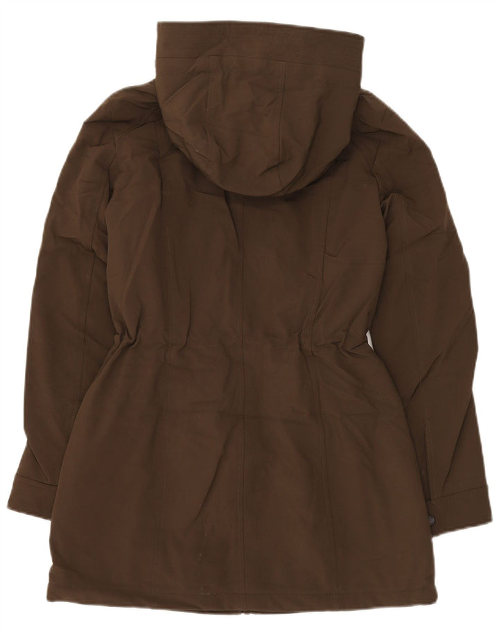 Calvin Klein Parka extragrande con capucha para mujer UK 6 XS Marrón Poliéster