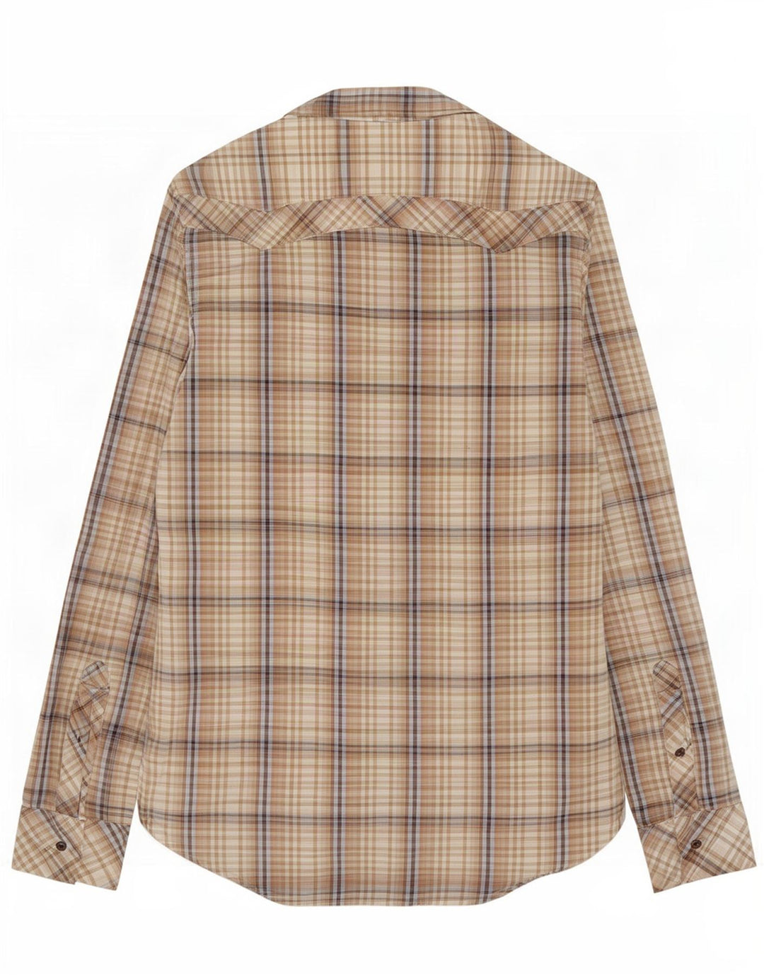 Camisa Diesel Hombre Cuadros Beige Grande