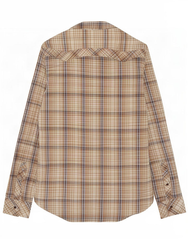 Camisa Diesel Hombre Cuadros Beige Grande