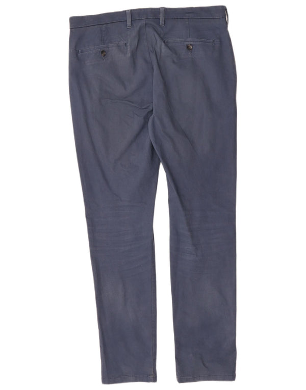 Marks & Spencer Pantalones chinos tipo cargo ajustados para hombre W34 L31 Algodón azul marino