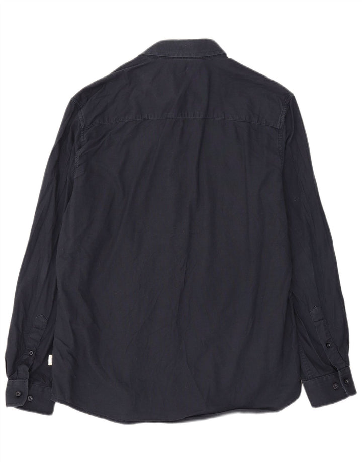 Jack & Jones Hombre Slim Shirt XL Azul Marino Algodón