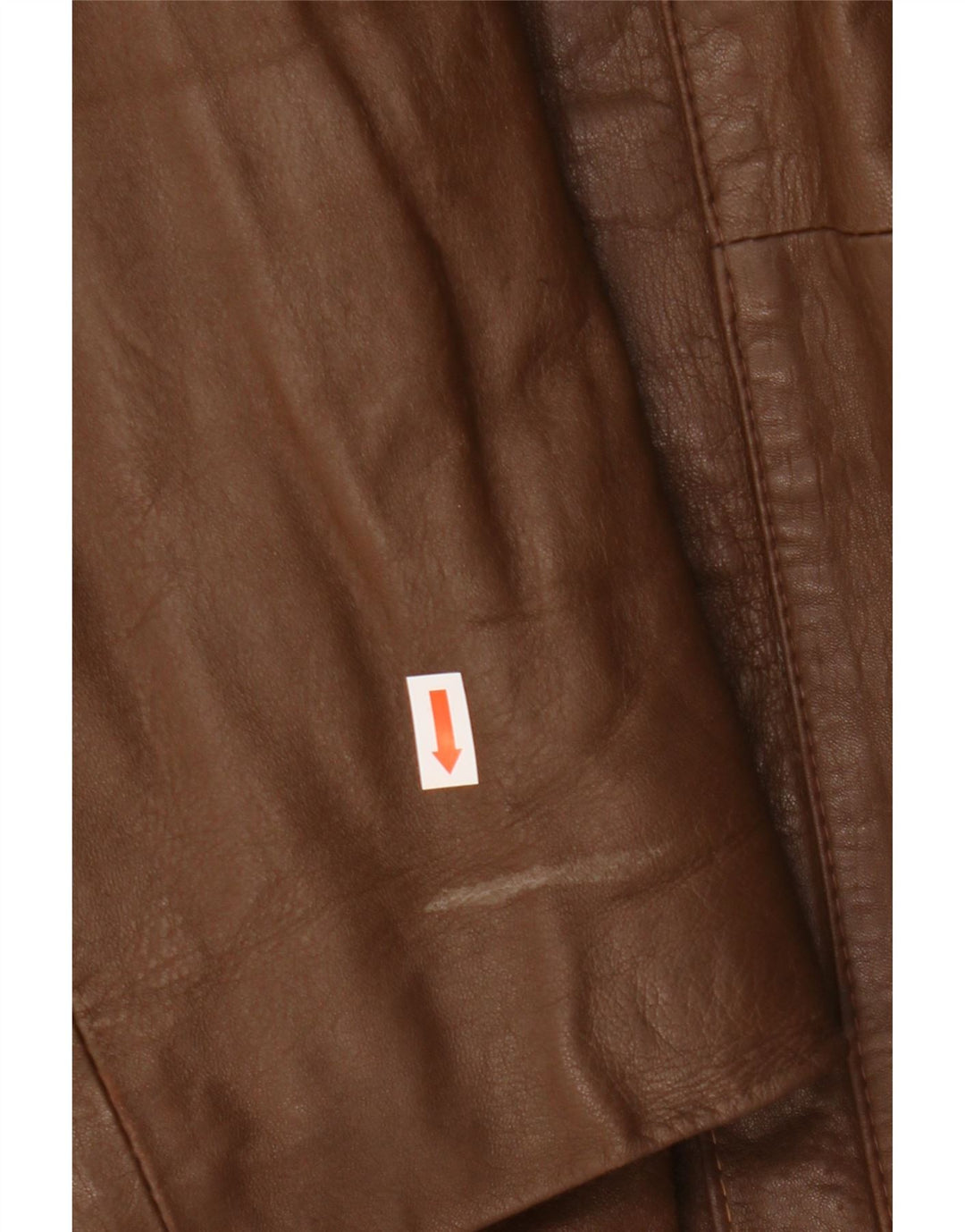 Chaqueta de cuero vintage para hombre IT 54 2XL cuero marrón