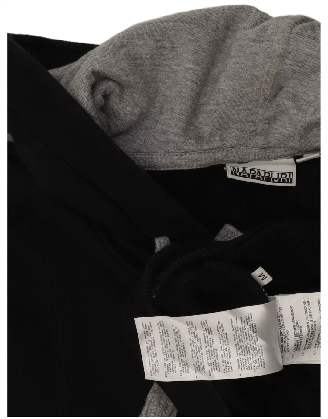 NAPAPIJRI Jersey con capucha gráfica para hombre Algodón negro mediano