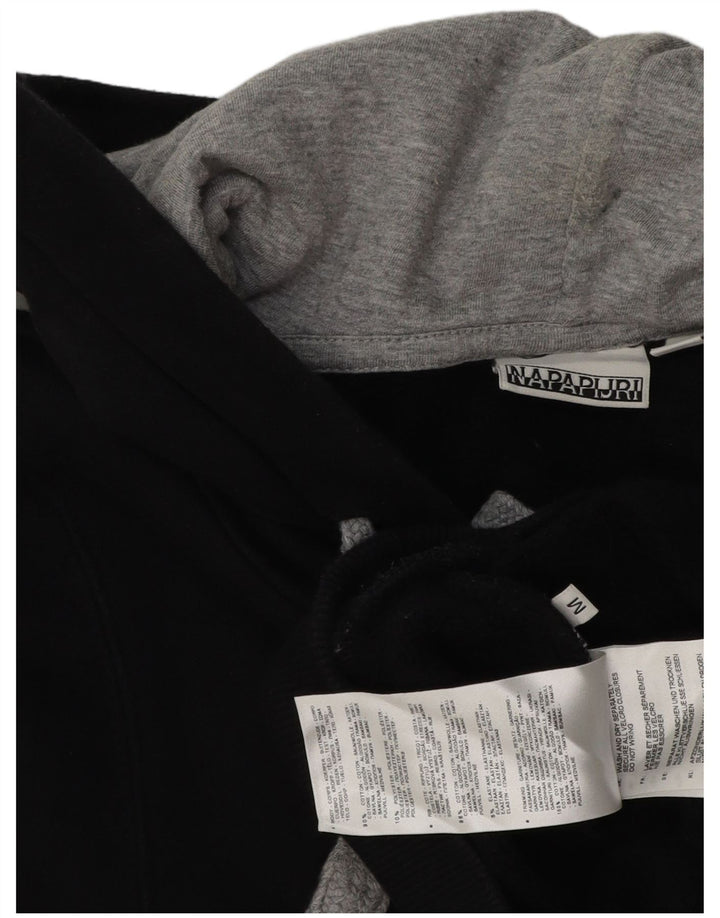 NAPAPIJRI Jersey con capucha gráfica para hombre Algodón negro mediano