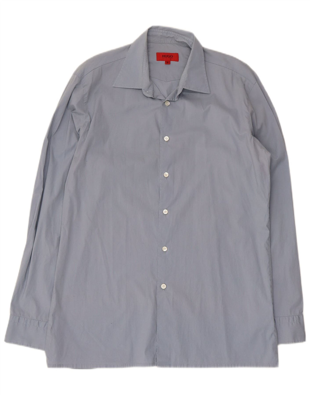 Camisa Hugo Boss Hombre Algodón Azul Medio
