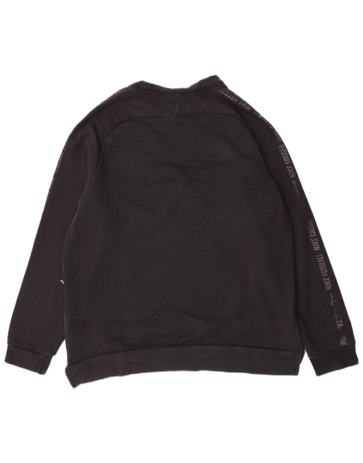 Nike - Sudadera con gráfico para hombre, talla grande, algodón negro