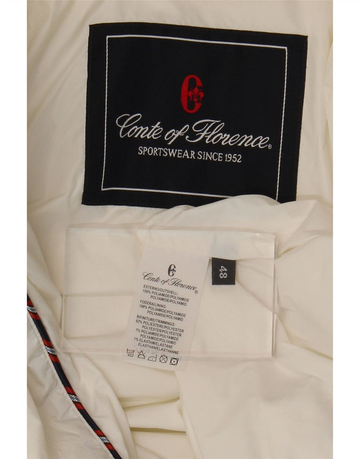 Conte of Florence Chaqueta bomber gráfica para mujer IT 48 XL Poliamida blanca