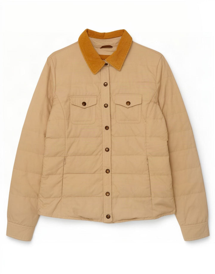 Massimo Dutti Chaqueta Acolchada Mujer UK 46 Grande Algodón Beige