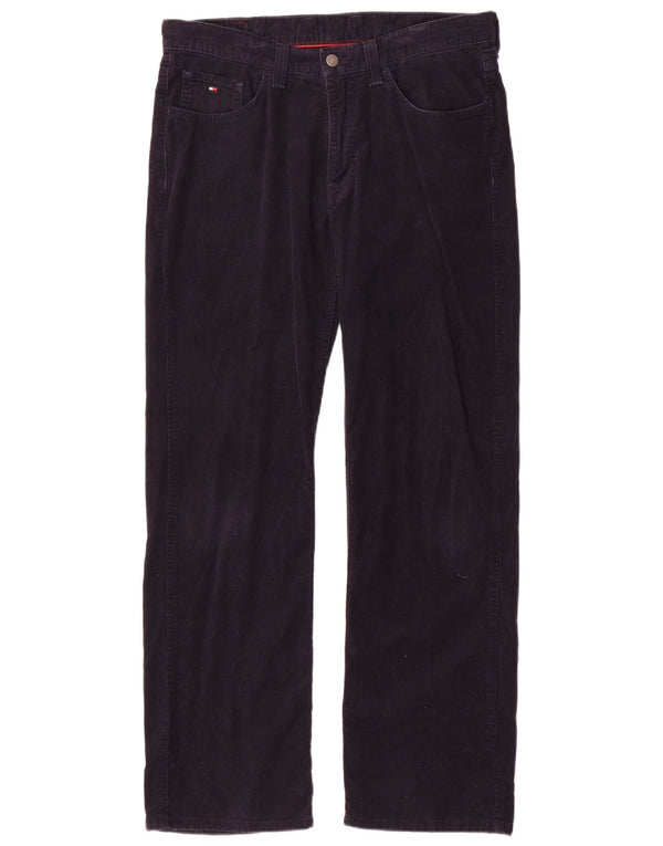 Tommy Hilfiger Pantalones rectos de pana para hombre W34 L32 Algodón azul marino