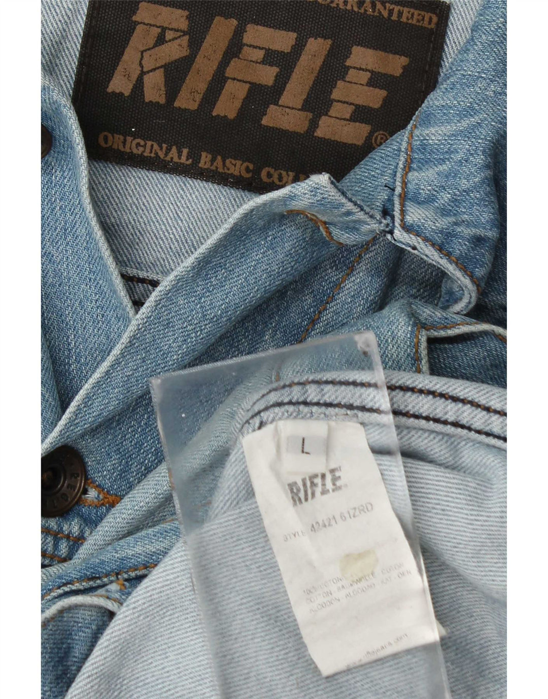 Rifle Chaqueta vaquera para hombre Reino Unido 40 Algodón azul grande