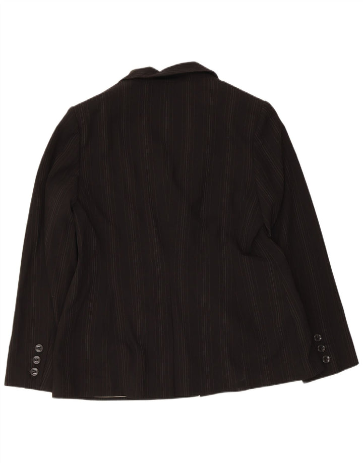Marks & Spencer Chaqueta Blazer de 2 Botones para Mujer UK 46 Grande Rayas Negras