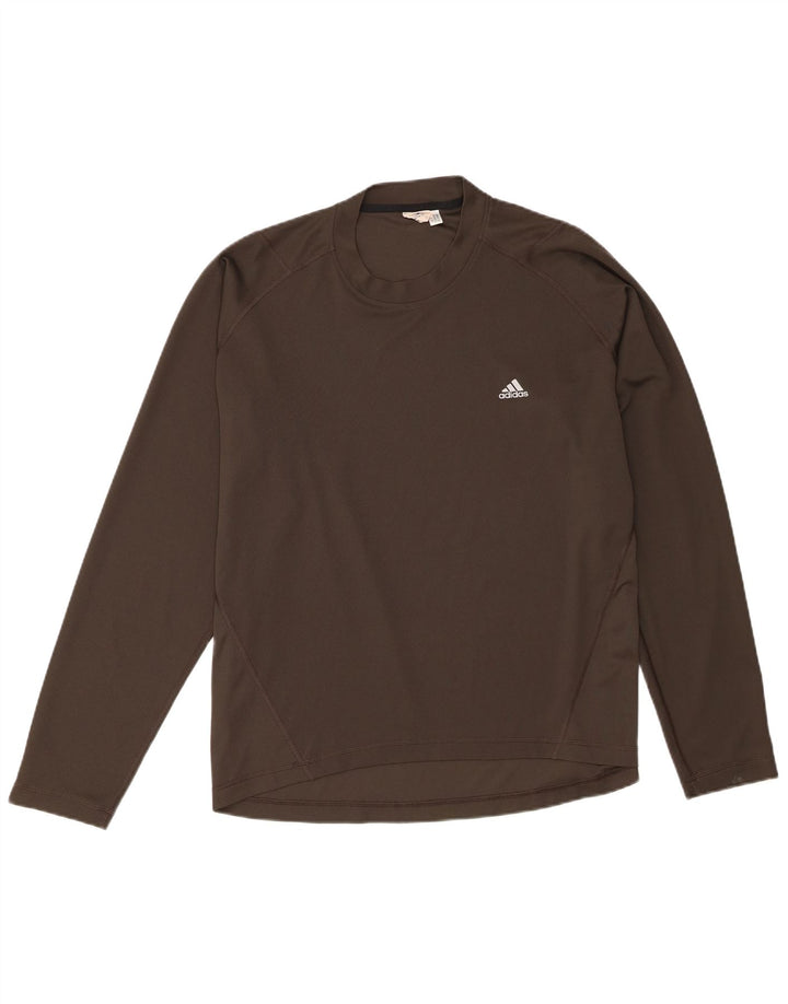Adidas Hombre Top Manga Larga XL Caqui Poliéster
