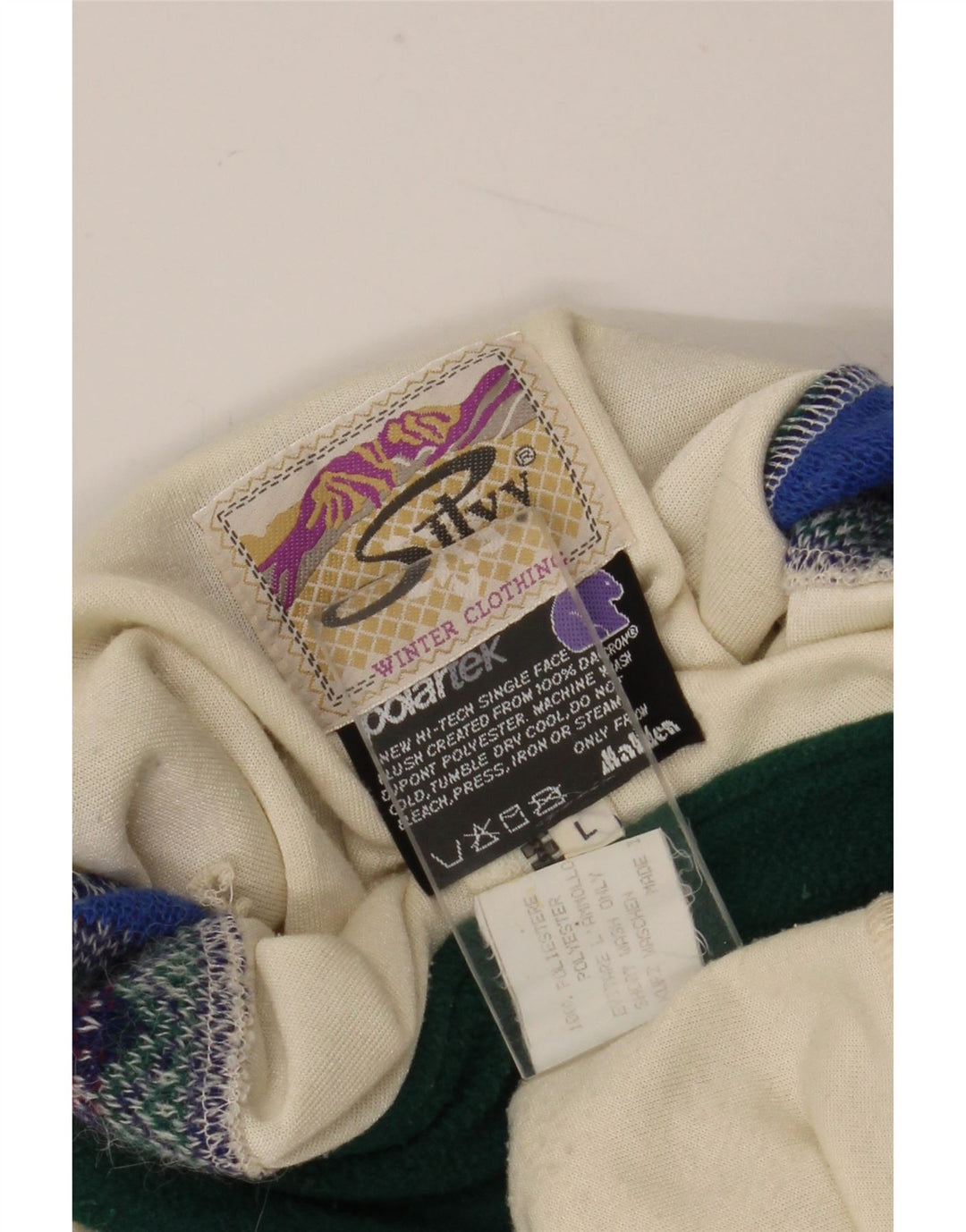 Silvy Jersey de forro polar con cuello y cremallera para mujer UK 46 Large Poliéster con bloques de color blanco