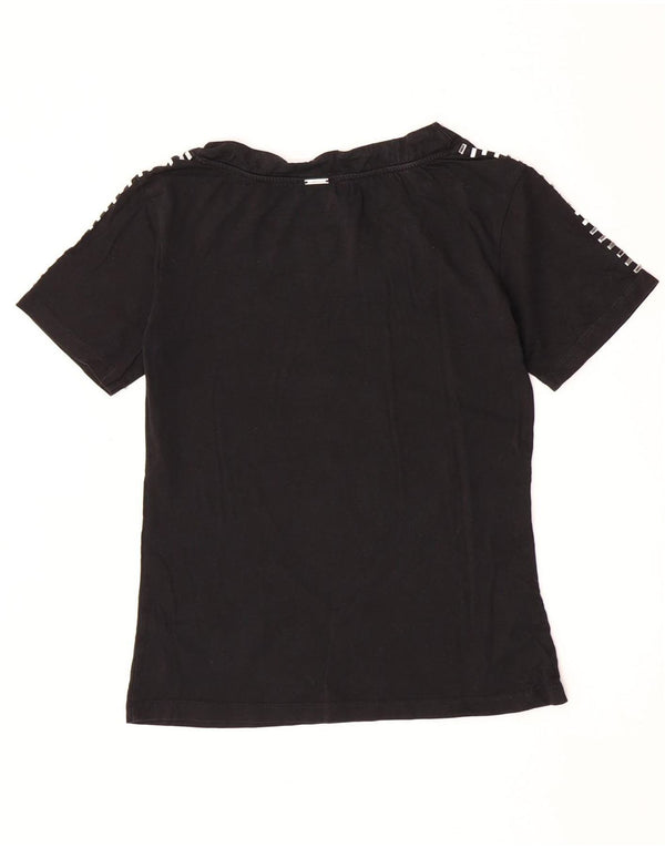 Liu Jo Camiseta para mujer Top UK 10 Small Black Cotton