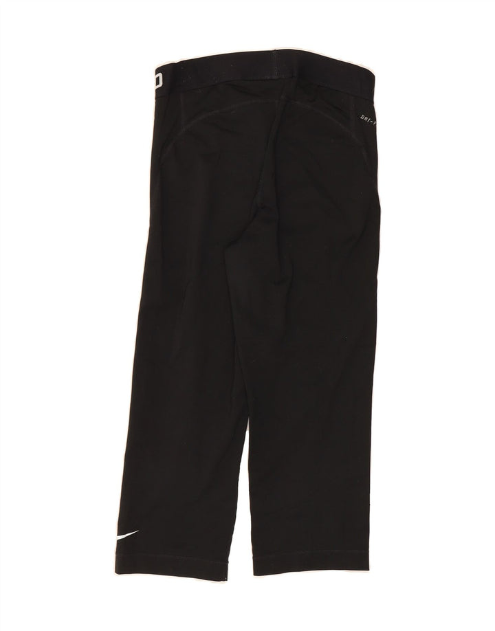 NIKE Womens Dri Fit Graphic Tracksuit Trousers UK 8 Small  Black Polyester Vintage Nike and Second-Hand Nike from Messina Hembry 