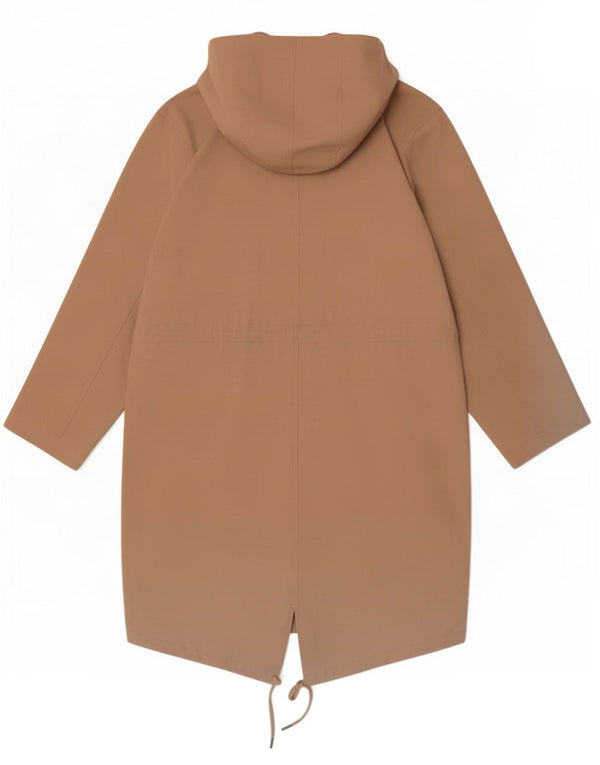 Whistles Parka con capucha para mujer UK 10 Small Beige Cotton