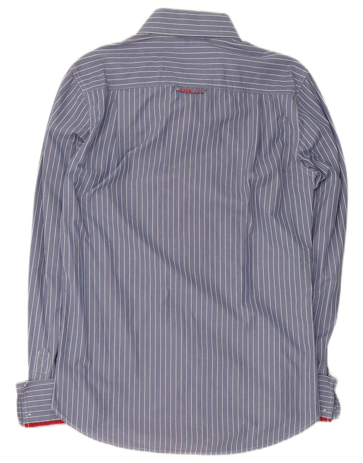 Camisa Superdry Hombre De Algodón A Rayas Azul Medio