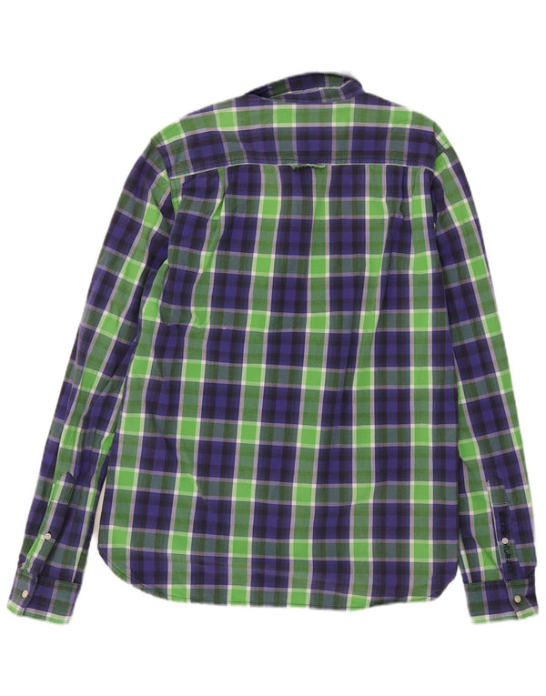 Camisa Superdry para hombre de algodón a cuadros verdes grandes