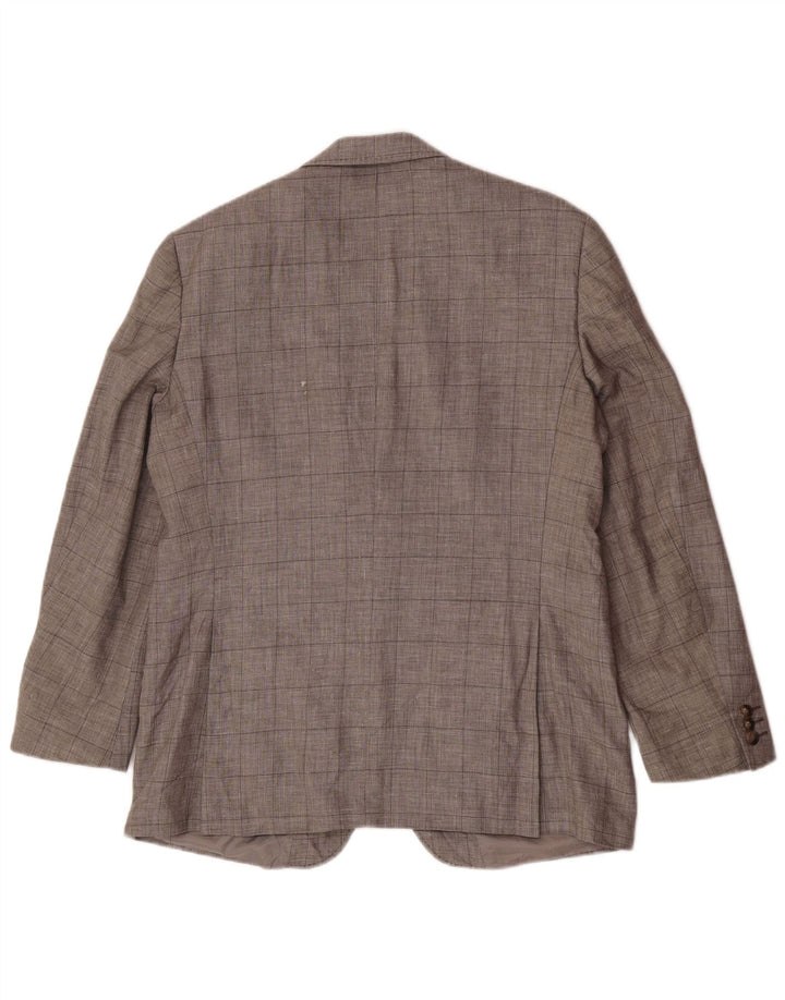 Marks & Spencer Chaqueta tipo blazer entallada para hombre UK 42 Large Grey Check