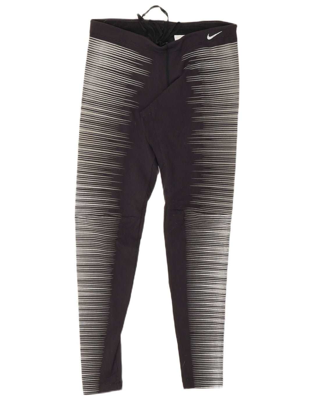 NIKE Leggings Dri Fit para Mujer UK 8 Small Gris Pinstripe Nylon
