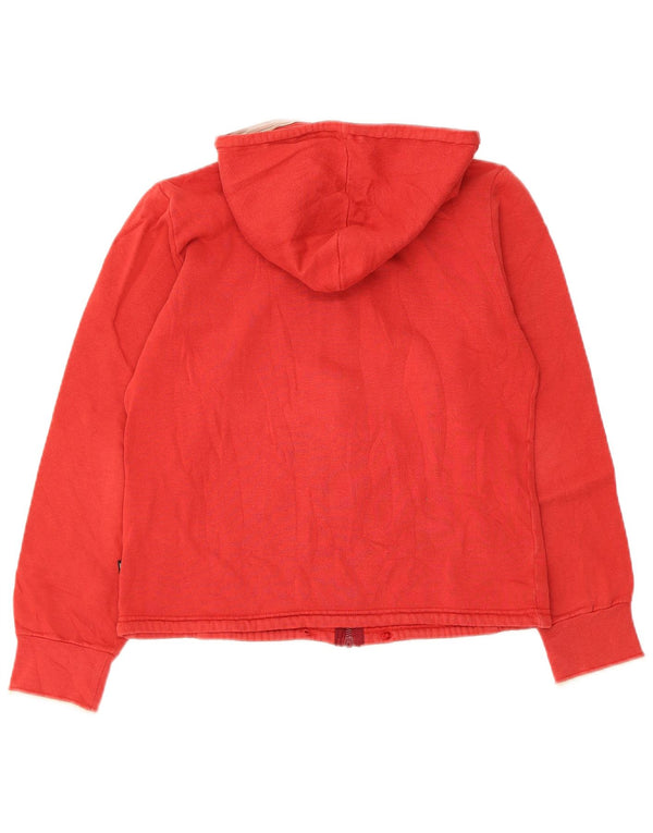 Napapijri Sudadera con capucha y cremallera para mujer UK 10 Small Red Cotton