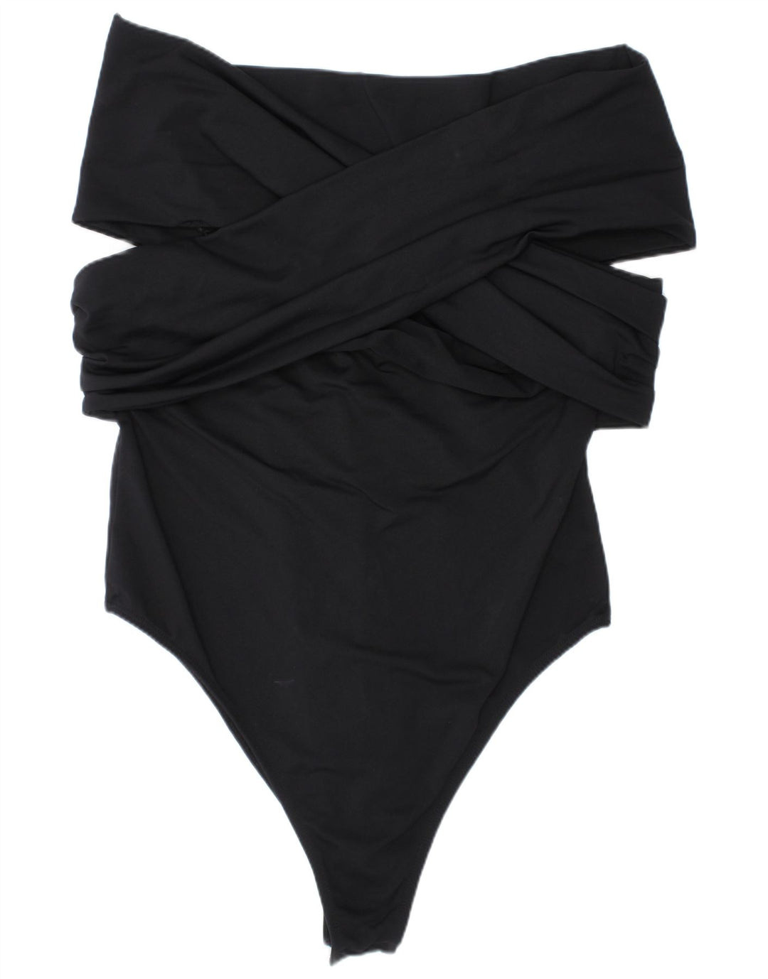 Zara Mujer Bañador Sin Tirantes Large Poliamida Negro