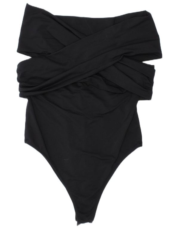 Zara Mujer Bañador Sin Tirantes Large Poliamida Negro