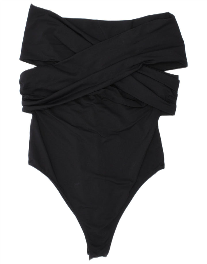 Zara Mujer Bañador Sin Tirantes Large Poliamida Negro