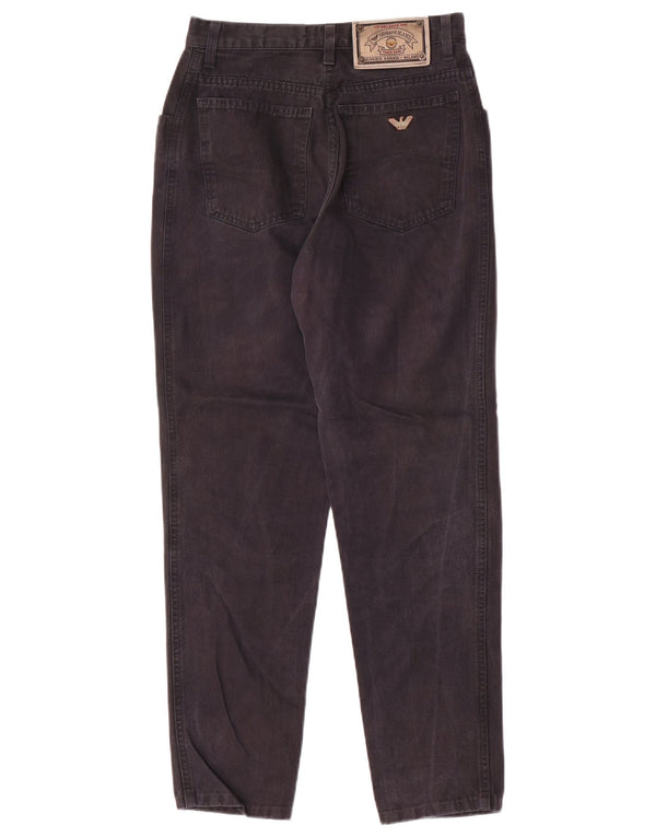 Armani Jeans Cónicos De Cintura Alta Para Mujer W28 L29 Algodón Negro