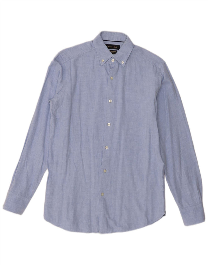 Camisa Massimo Dutti Hombre Small Azul Algodón
