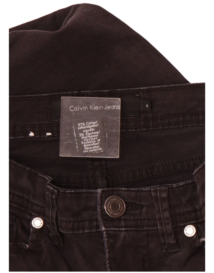 Calvin Klein Jeans ajustados para mujer US 4 Small W28 L26 Algodón negro
