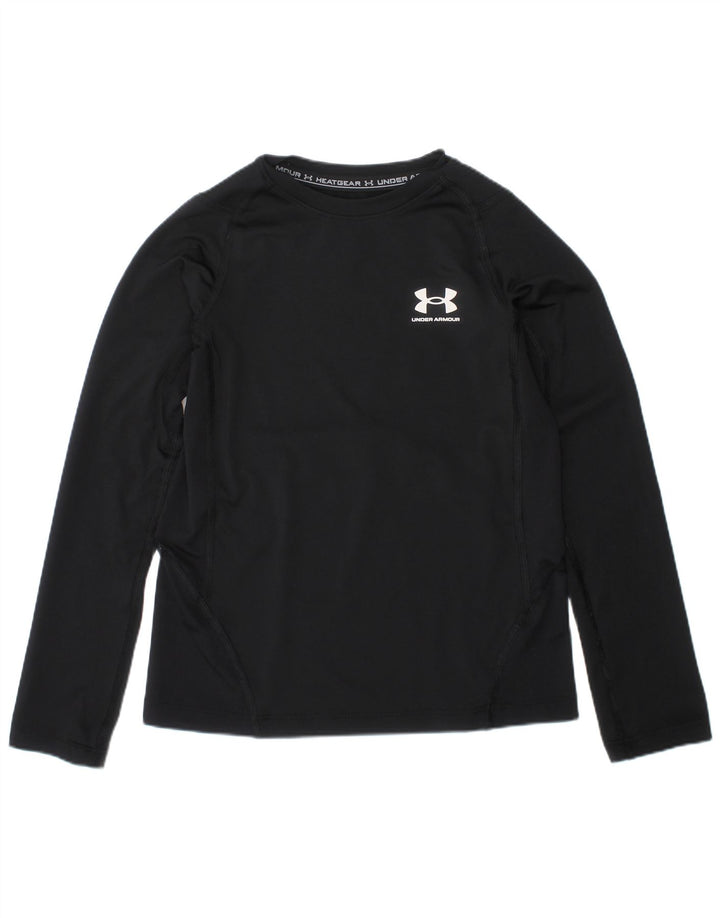 Under Armour Camiseta de manga larga para niño 6-7 años Small Negro