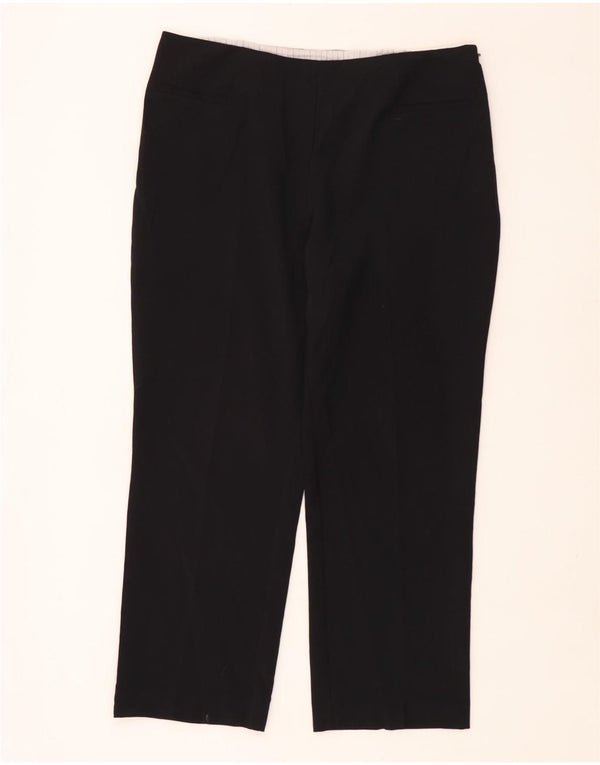 Marks & Spencer Pantalones Casuales Rectos para Mujer UK 40 Large W36 L28 Negro