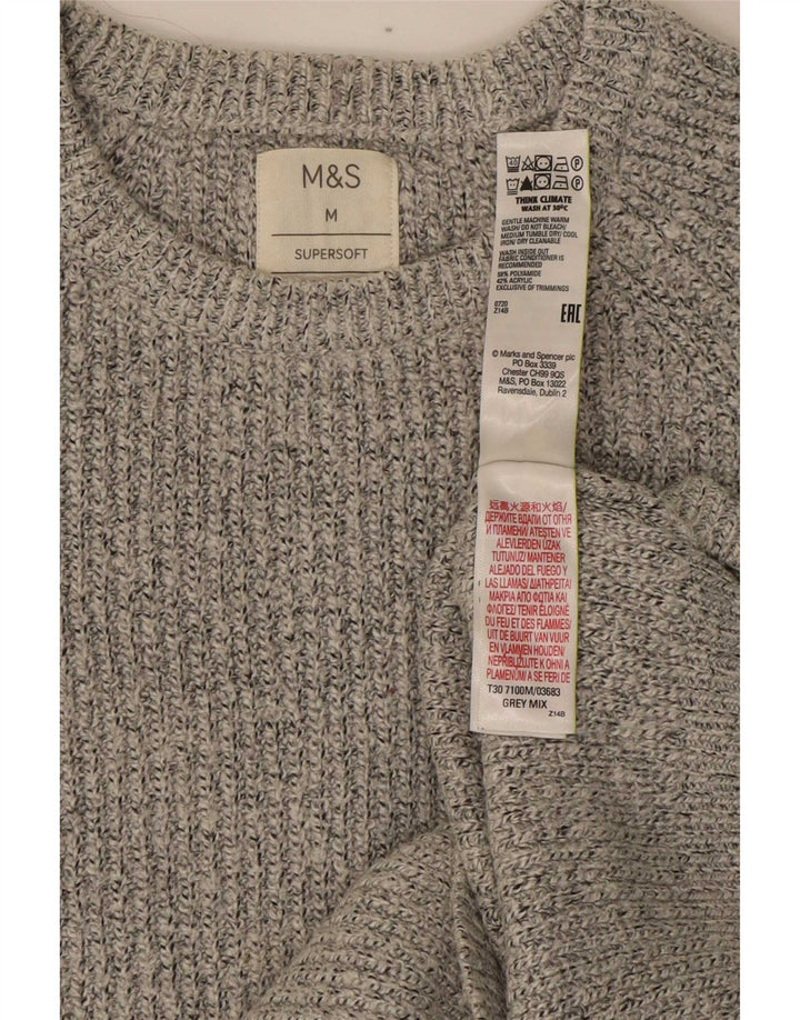 Marks & Spencer Jersey De Cuello Redondo Para Hombre Poliamida Gris Medio