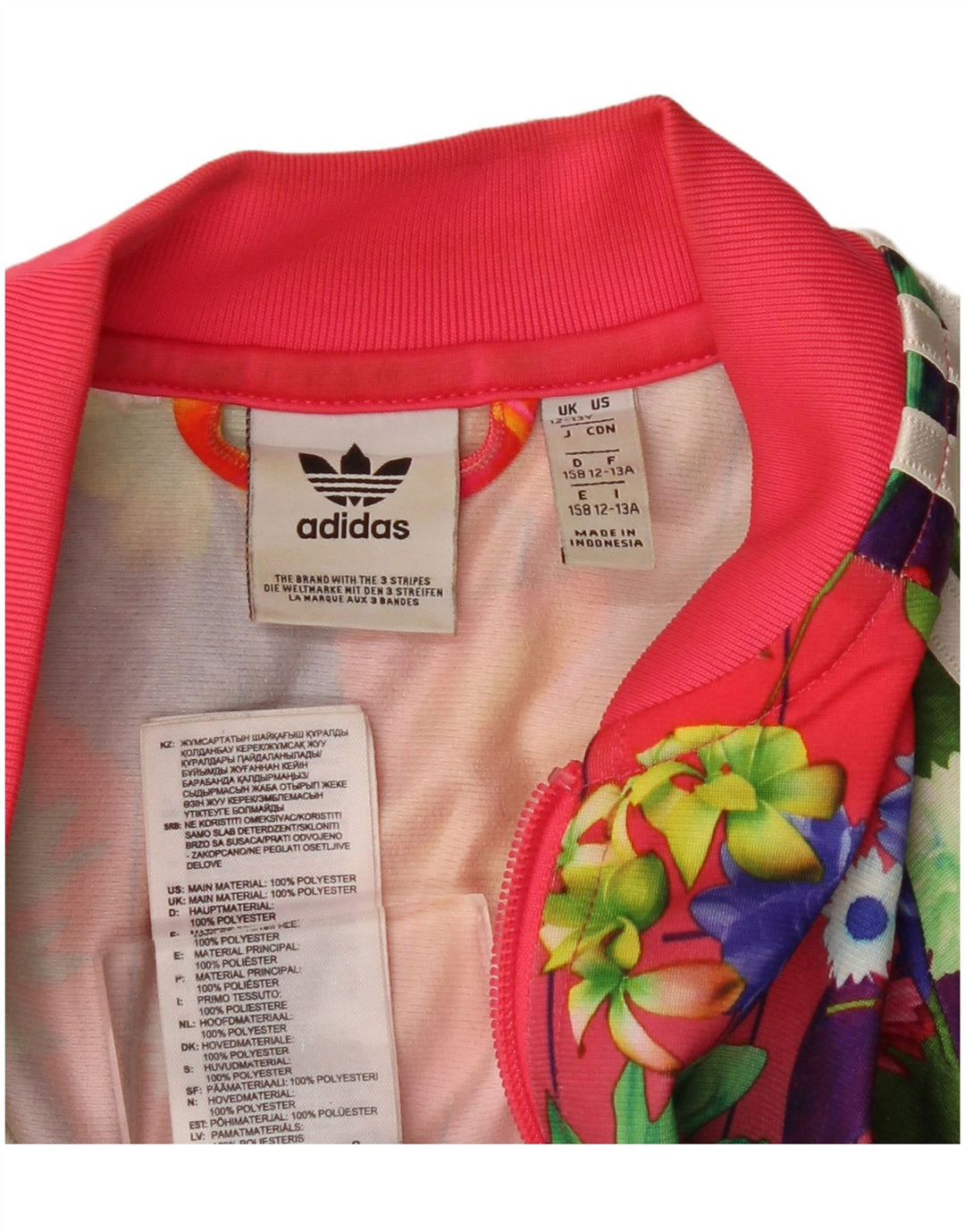 ADIDAS Chaqueta de chándal para niña 12-13 años Multicolor Floral