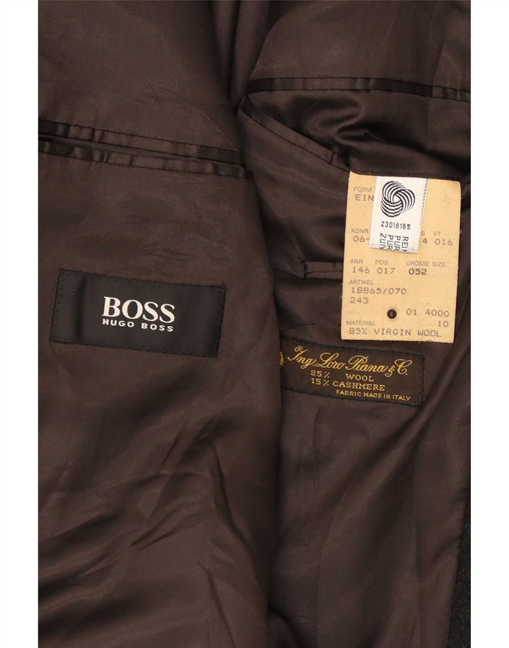 Hugo Boss Chaqueta tipo blazer de 3 botones para hombre EU 52 XL Lana virgen gris