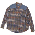Camisa de franela para mujer Lee UK 46 Large Grey Plaid Viscose