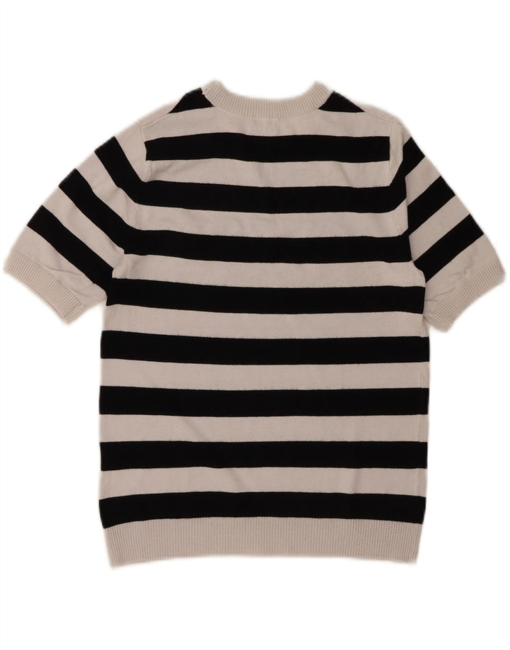 Guess Suéter gráfico con cuello redondo para mujer UK 12 Viscosa blanca mediana