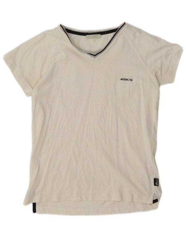 Asics Camiseta para mujer Top UK 12 Medium White Cotton