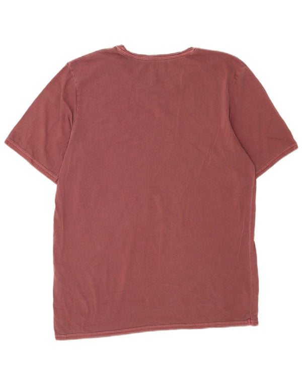 Jack & Jones Hombre Camiseta Top Medium Granate Algodón