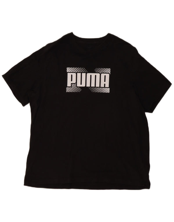 PUMA Camiseta gráfica para hombre Top 2XL Algodón negro