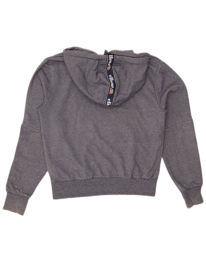 ELLESSE Jersey con capucha gráfica para mujer Reino Unido 44 Grande Azul marino Colorblock