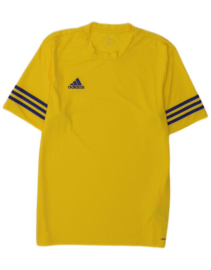 Adidas Hombre Climalite Camiseta Top Poliéster Amarillo Medio
