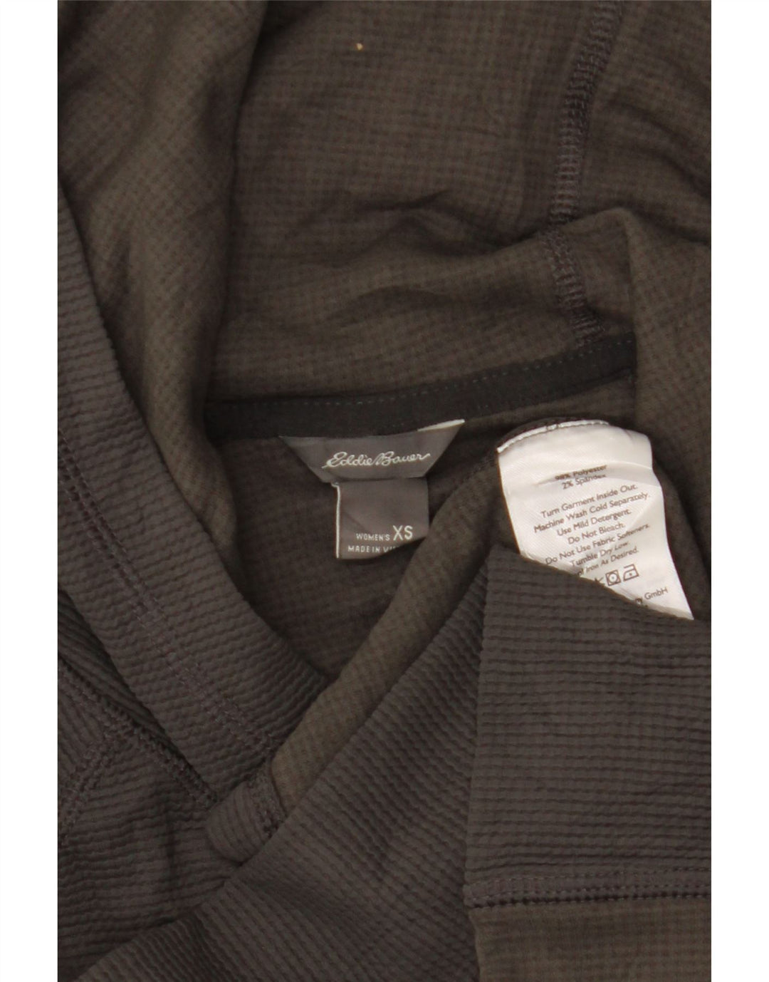 Eddie Bauer Top con capucha para mujer Manga larga UK 6 XS Poliéster gris