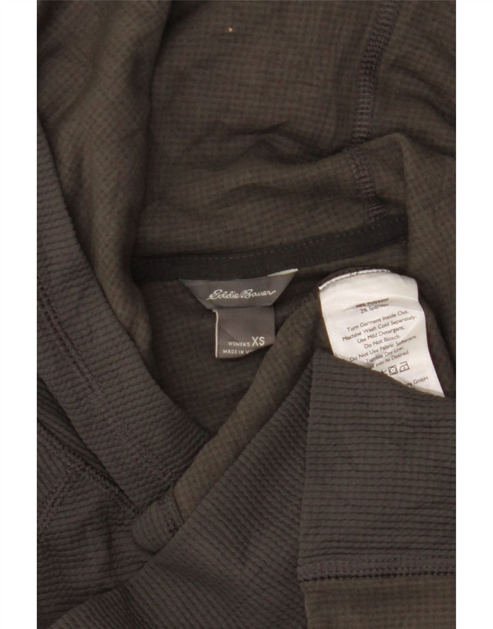 Eddie Bauer Top con capucha para mujer Manga larga UK 6 XS Poliéster gris