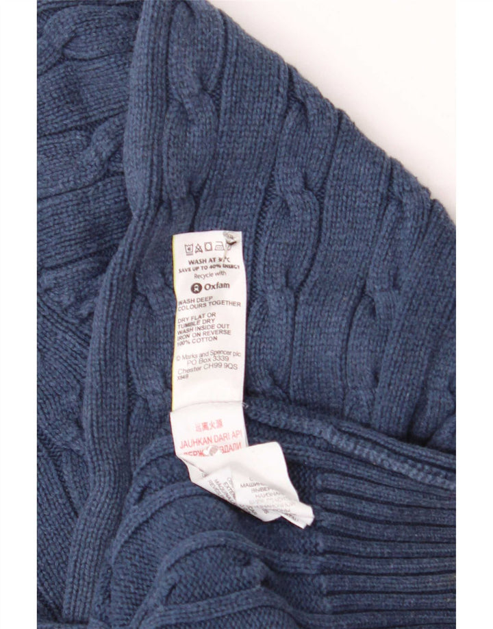 Marks & Spencer Suéter tipo jersey con cuello redondo en azul Harbor para hombre Azul marino mediano